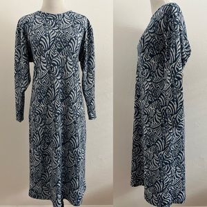 Vintage 80s Zebra Print Dress